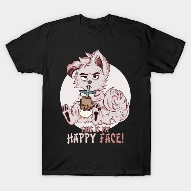 The Cutest Japanese Dog 5 - Bubble team Time - This is my Happy Face! T-Shirt by Yabisan_art